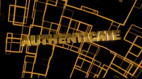 Authenticate Technology Word with background Stock Footage 294589998