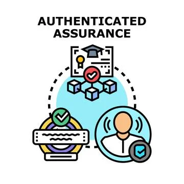 Authenticated assurance concept offering digital security and validation Stock Illustration