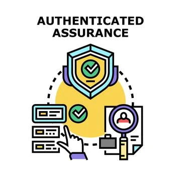 Authenticated assurance system ensuring digital security access 스톡 일러스트