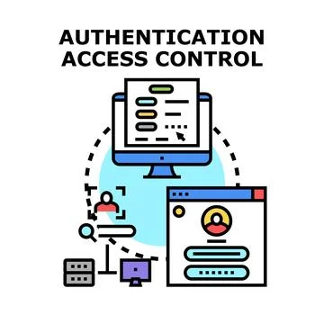 Authentication access control concept for digital security イラスト素材