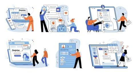 Authentication. Advancements in technology contribute to development secure Stock Illustration