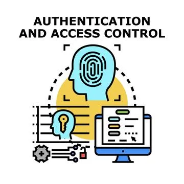 Authentication and access control concept vector illustration Stockillustratie