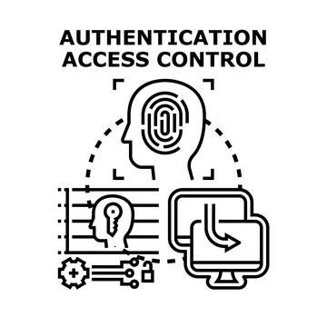 Authentication and access control concept for digital security Stock Illustration