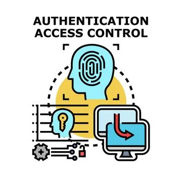 Authentication and access control concept for digital security Stock Illustration