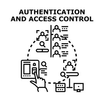 Authentication and access control concept vector illustration Stock Illustration