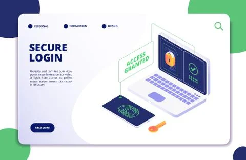 Authentication and authorization. Duo internet identity, safety multi password Stock Illustration