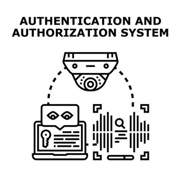Authentication and authorization system for digital security Stock Illustration