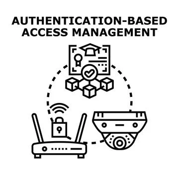 Authentication based access management system concept イラスト素材