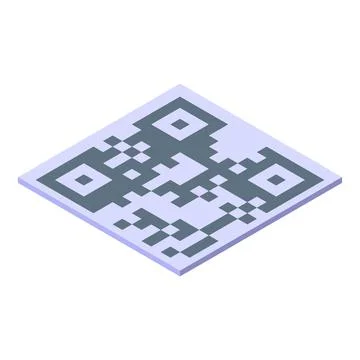 Authentication code icon, isometric style Illustrazione stock