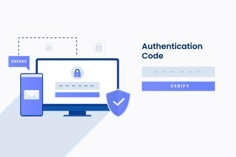 Authentication code illustration for site Stock-Illustration