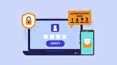 Authentication code illustration for site. Verification pin code, security .. Stock Footage 302538643