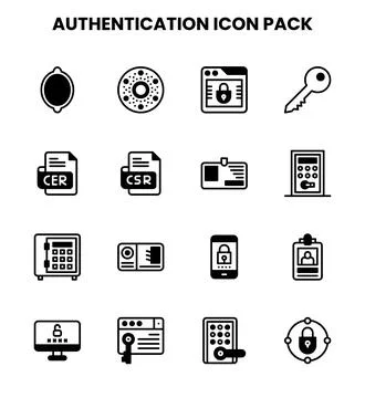 Authentication DuoTone Scalable Icons Pack Stock-Illustration