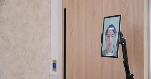 Authentication by face recognition Stock Footage 150040940