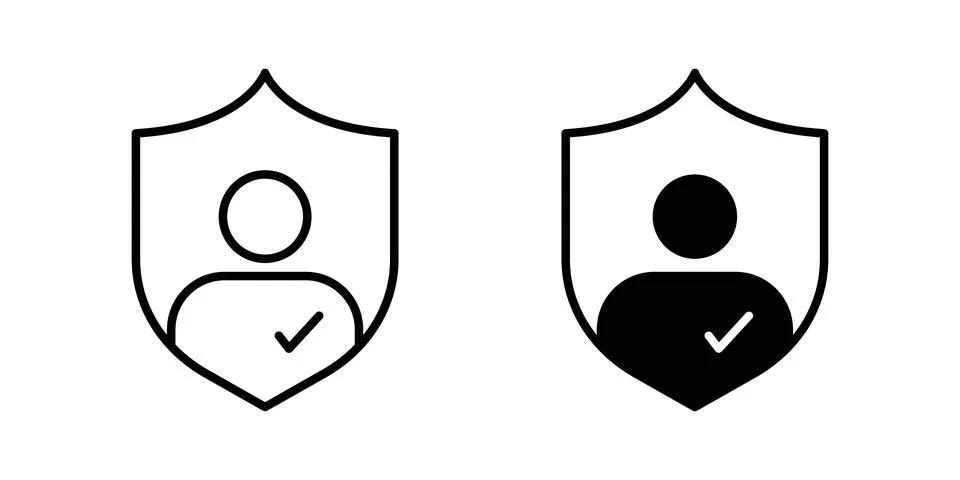 Authentication icon illustration. Pixel perfect vector graphics Illustrazione stock