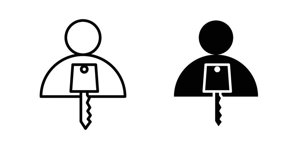 Authentication icon set modern line and solid style collection. Stock Illustration