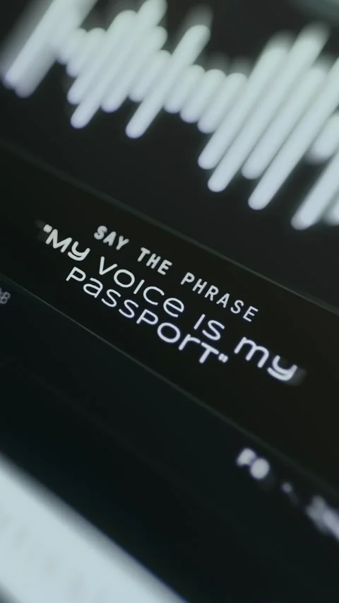 Authentication phrase for voice-based login Stock Footage 335457145
