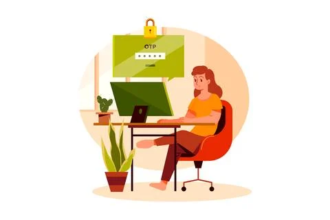 Authentication Security Illustrazione stock