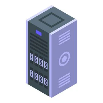 Authentication server icon, isometric style Illustrazione stock