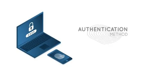 Authentication smartphone concept Stock Illustration