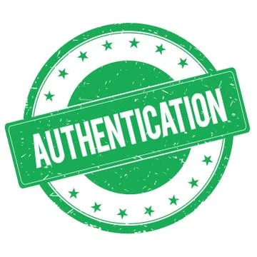AUTHENTICATION stamp sign green Stock Illustration