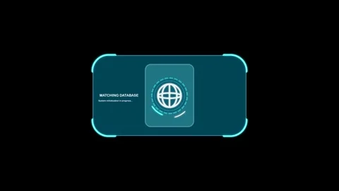 Authentication System Login acces HUD Element Overlay on Black Background Stock Footage 339881723