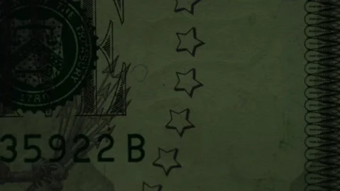 Authentication of US five-dollar bills for clearance. Video stock 164865738