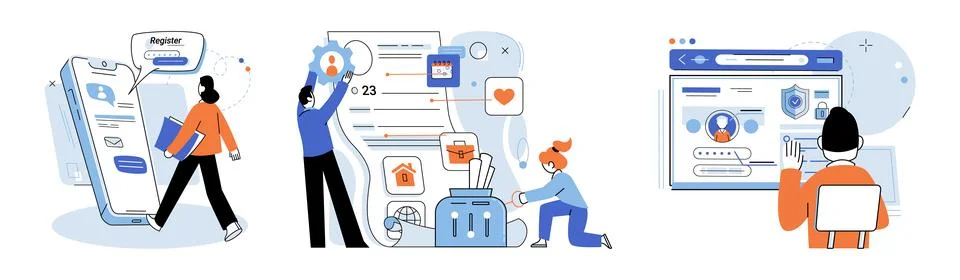 Authentication. Users must authenticate themselves to gain access to their イラスト素材