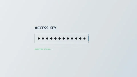 Authentication verification code entering access key on digital interface Video stock 345099992