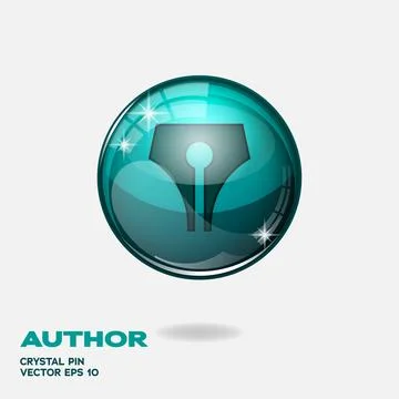 Author 3D Buttons Stock Illustration