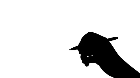 Author composes music. Hands make music Stock Footage 73898232