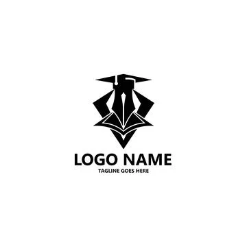 Author education logo design vector Stock Illustration