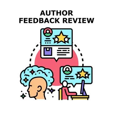 Author feedback review process and improvement concept Stock Illustration
