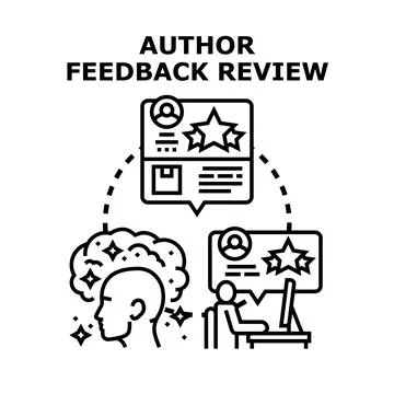 Author feedback review process and improvement concept Stock Illustration
