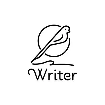 Author logo design Stock Illustration