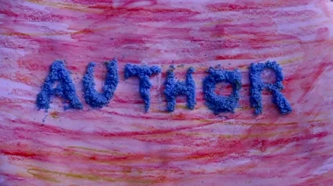 "Author" sand-drawing appears Stock Footage 43223097