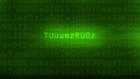 Authorised scrambled data animation on binary background Stock Footage 172546340