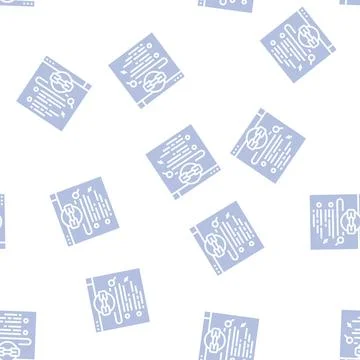 Authoritative link glyph seamless pattern Illustrazione stock