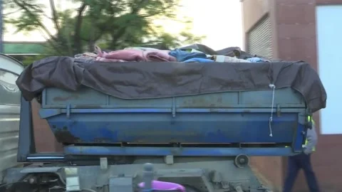 Authorities begin to dismantle support setup for train accident victims in south Video stock 327457334