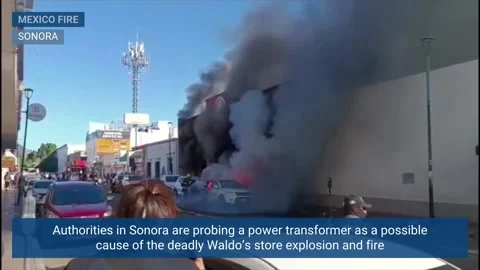Authorities probe Waldo's store fire that killed 23 in northern Mexico, México,  Stock-Footage 320393125