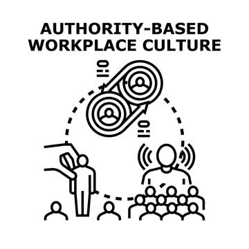 Authority based workplace culture concept illustration Stock Illustration