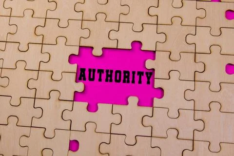 Authority as a puzzle with a missing piece Stock Photos