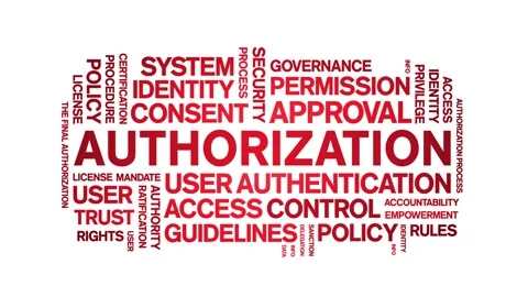 Authorization animated word cloud,animation kinetic typography seamless loop. Stock Footage 317678609