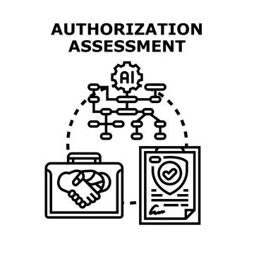 Authorization assessment concept for ai security protocol Stock Illustration