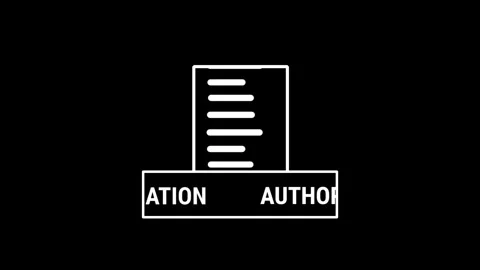 Authorization Document Icon Stockbeeldmateriaal 334343083