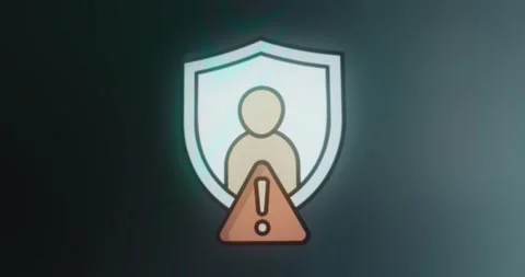 Authorization icon with an alert Stock Footage 314505569