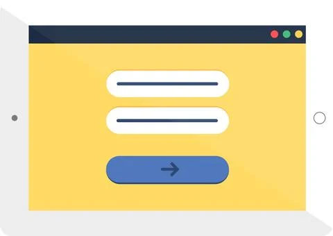 Authorization Page Login And Password Site Stock Illustration