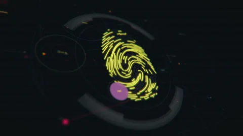 Authorization process, fingerprint scan, access granted, biometric verification Stock Footage 63490109