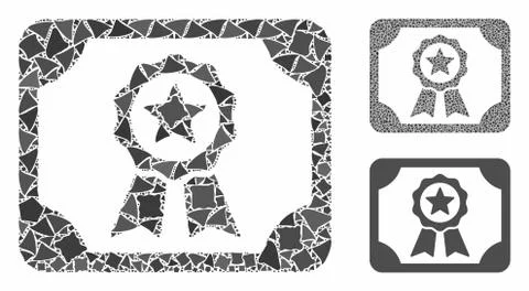 Authorize diploma Mosaic Icon of Bumpy Parts Illustrazione stock