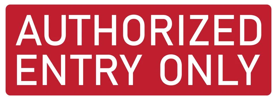 Authorized entry only Stock Illustration