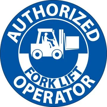 Authorized Forklift Operator Sign Illustrazione stock